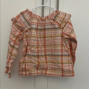 Carter's Plaid Blouse in Orange and Yellow